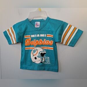 VTG MIAMI DOLPHINS Kid Tee shirt Size 4 Single Stitch 80'-90' Collectible GARAN
